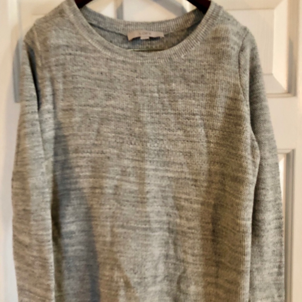 Loft gray crew neck